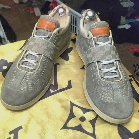 Louis vuitton damier geant chrono sneaker in sable - Picture 8 of 10